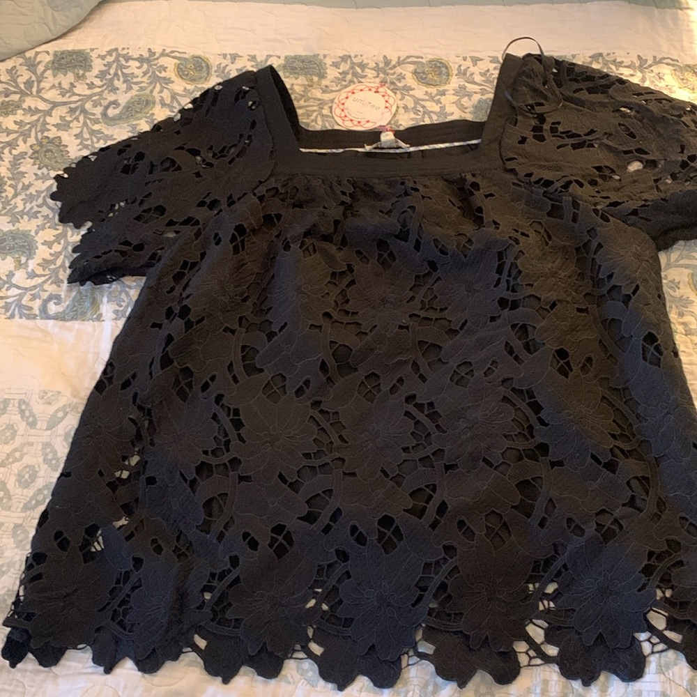 Umgee Black Lace Blouse - Picture 7 of 10